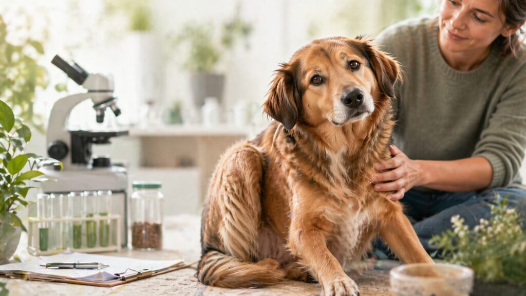 Blogbeitragstitel: Daas Mikrobiom des Hundes: Warum die Kotflora-Analyse der Schlüssel zur Gesundheit ist von Lernpfote.de