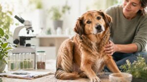 Blogbeitragstitel: Daas Mikrobiom des Hundes: Warum die Kotflora-Analyse der Schlüssel zur Gesundheit ist von Lernpfote.de